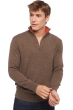 Baby Alpaca & Cashmere men polo style sweaters vihari natural paprika 2xl